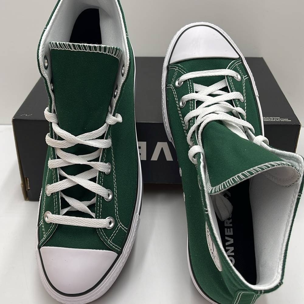 Converse Men’s CTAS LIFT HI
MIDNIGHT CLOVER/WHITE/BLACK A09987C Platforms Sneakr - Picture 13 of 16